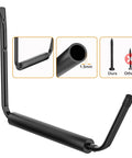 Lightweight Kayak Storage Rack With Wall Mount Hooks For Garage Organization, black steel hook close-up, fasteners included