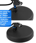Metal Desk Lamp With Adjustable Arm And Clamp, 18 Inch Extension, Black Finish base assembly instructions