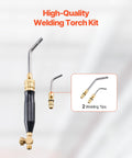 Air Acetylene Torch Kit With 149 Inch Hose, Two Welding Tips, CGA200 Regulator And Torch Handle For Home DIY Projects