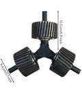 Rock Solid Heavy Duty Machine Roller Replacement Featuring Triple Grooved Wheels And Balanced Central Hub For Smooth High Pressure Rotation Premium One Piece Build measures 13.5 cm and 9.4 cm.