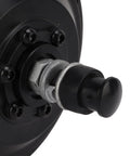 Close-up of the 36 Volt 250 Watt Rear Wheel Hub Motor Built Like A Tank With Aluminum Alloy Frame showing axle connection.