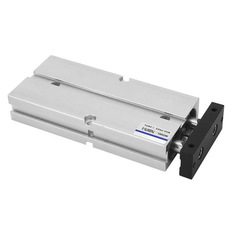 Double Rod Pneumatic Air Cylinder 20mm Bore 75mm Stroke Aluminum Alloy Double Acting Built Tough With Hard Oxidation Treatment