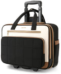 Wheeled Laptop Bag For Women 16 Inch Rolling Briefcase Water Resistant And Stylish Carry On Luggage With Wheels Beige Brown
