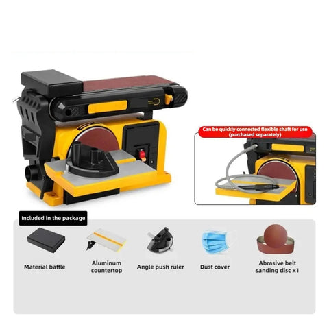 Heavy Desktop Belt Sander And Disc Grinder Combo Built Different Heavy Duty Bench Sanding Machine for wood and metal prep.