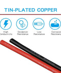12 Gauge Silicone Wire Spool Red And Black 25ft Flexible 12 AWG Stranded Tinned Copper Wire Ultra Flexible Soft Silicone