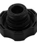 Top view of GM 15 PSI Radiator Cap OE Replacement for most GM vehicles, black plastic, designed to seal cooling system and prevent overheating.