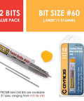 Top Tier Carbon Steel Micro Drill Bit Set, 12 Hella Durable Mini Twists For Jewelry And Resin, Dead On Accuracy For Pin Vise And Rotary Hand Drill That Knocks Out Any Task in a clear storage case.
