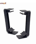 2 Pack Universal Cell Phone Repair Stand And Clamp Kit For LCD Screen Alignment And Rotary Fixture, shown in black plastic