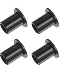 Four Pack Nylon Flanged Sleeve Bearings With 10.1 Mm Bore And 12 Mm Outer Diameter, black nylon flanged bushings for machinery.