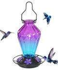Outdoor Hummingbird Nectar Feeder 25 Oz With Perch And 5 Flower Ports No Fuss Easy Fill Leak Proof Base Hanging Garden