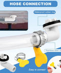 3ft Air Conditioner Drain Hose With Durable Elbow Fitting For Window Units And Mini Splits, No Mess Quick Setup, Leak Proof Flexible PVC Drain Kit