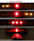 All In One Bike Tail Light With Turn Signals, Brake Light, Horn And Night Light, Red LED Taillight for Safe Cycling and Night Rides