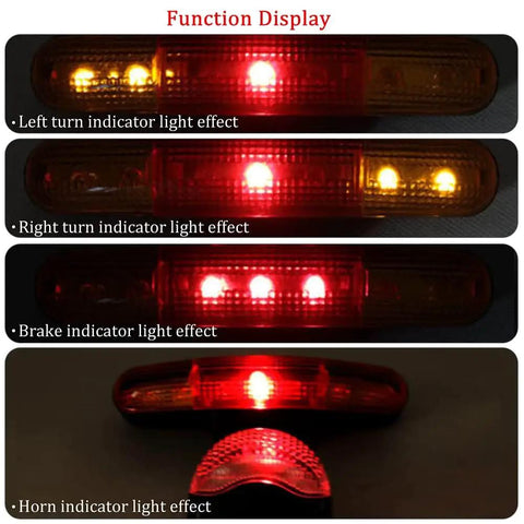 All In One Bike Tail Light With Turn Signals, Brake Light, Horn And Night Light, Red LED Taillight for Safe Cycling and Night Rides