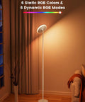71 Inch Tall LED Floor Lamp With Remote And Touch Control 42W 3700LM 5 Color Temperatures Dimmable Modern Corner Lamp