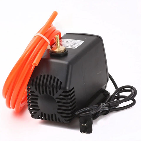 Plug And Play Badass 1500W Water Cooled Spindle Motor For Cnc Router Machine Paired With Smart Vfd Inverter full cooling pump shown from side.