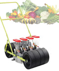 Manual Vegetable Seeder For Parsley, Cabbage, Radish, And More, Hand Push Precision Planter With adjustable rows and depth control