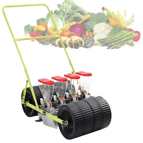 Manual Vegetable Seeder For Parsley, Cabbage, Radish, And More, Hand Push Precision Planter With adjustable rows and depth control