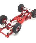 Heavy Duty 1 To 12 Scale Metal RC Car Chassis Frame Upgrade Kit For MN82 LC79 Models With Wheel Hub And Transmission Red Alloy Frame