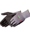 G Grip Micro Foam Nitrile Palm Coated Seamless Gloves With 15 Gauge Nylon Shell For Auto, Manufacturing And General Purpose Work, Lightweight, Comfy Fit, Great Grip In Gray And Black, X Large Pack Of 12 showing black palms