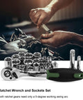 259 Piece Home And Car Tool Kit With Portable Plastic Storage Toolbox, Heavy Duty Chrome Vanadium Hand Tools image with ergonomic grips