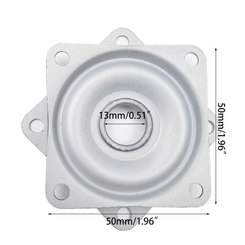 Beefy Heavy Duty Square Ball Bearing Lazy Susan Turntable With 360 Degree Rotation Industrial Grade Swivel Plate detail view.