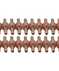 Copper-tipped electrodes from All In One Plasma Cutting Torch Consumables Kit For PT-31 JG-40 LG-40 Cutters With 18866 Tips Nozzles.