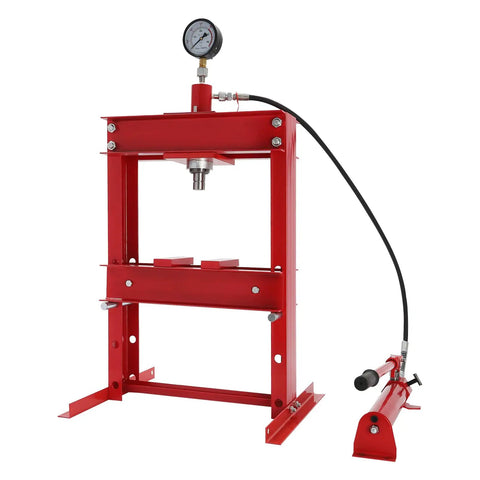 10 Ton Hydraulic Shop Press For Your Garage Or Small Shop H Frame Benchtop Press With Adjustable Height Hydraulic Cylinder And Press Plate For Bending Straightening Pressing And Stamping Built Tough
