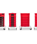 248 Piece Tool Set In A Modular Stacking Tool Cart With Six-Drawer L-BOXX Compatible Organizer shown from front and side