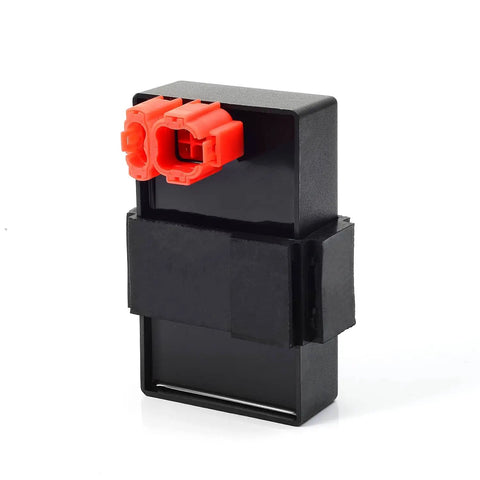 FourTrax 300 CDI Box Ignition Coil Kit With Spark Plug Plug And Play Voltage Regulator Rectifier And Relay For TRX300 TRX300FW 1994 1995 1996 1997 Replacement Part 30410 HM5 505 shown with black box and red connector detail