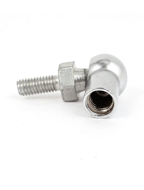 Top Shelf L Shaped Rod End Bearings Ball Joint Strap Clamps featuring six millimeter male and eight millimeter female threads, metal hardware.
