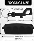 Archery Arrow Puller Gripper With Belt Clip And Soft Molded Handle For Easy Arrow Removal On The Range Or Field Slip Resistant TPR Grip And Comfortable No Slip Grip In Matte Black Finish displayed with dimensions.