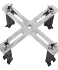 Adjustable Fuel Tank Lid Removal Tool With 4 Claw Design In Chrome Vanadium Steel For Quick Gas Cap Removal And Easy Gas Tank Access Aimed At Automotive Pros. Four-claw chrome vanadium steel tool shown from above.