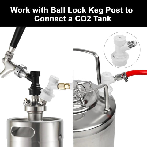 Ball Lock Keg Quick Disconnect Set For Corny Kegs CO2 And Liquid Ball Lock Fittings With Barbs MFL Beer Keg Disconnects