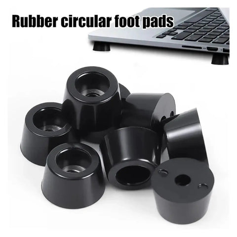 80 Piece Rubber Feet Set For Cutting Boards And Furniture Non Slip Floor Protectors shown with computer support