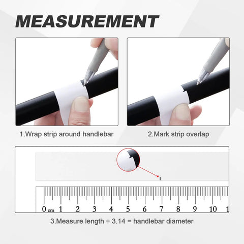Diagram showing how to measure handlebar diameter for 22.2mm BMX Stem 45mm Length Aluminum 6061 High Strength Freestyle Handlebar