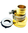 Premium Heavy-Duty Brass Garden Hose Adapter For 3/4 Inch Drip Irrigation Tubing To Faucet With Leak-Proof Rubber Gasket, Reusable Connector Fitting For Rain Bird And Toro Systems That Actually Holds Up Outdoors brass hose adapter with gasket and clamp