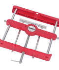 Heavy Duty Self Centering Dowel Jig Built From Premium Abs And Tough Steel Rings For Dead On Mortise Alignment With Zero Fuss On Any Job, red with metal rails