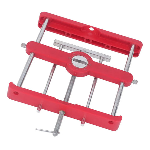Heavy Duty Self Centering Dowel Jig Built From Premium Abs And Tough Steel Rings For Dead On Mortise Alignment With Zero Fuss On Any Job, red with metal rails