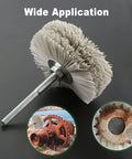 3 Pack Nylon Abrasive Wheel Brush Filament Set With 320 400 600 Grit For Rust Removal, corrosion cleanup, woodworking, paint prep