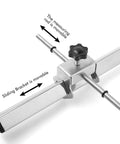 Pro Grade Derailleur Hanger Alignment Gauge Tool for Bicycle, stainless steel, showing sliding bracket and movable rod.