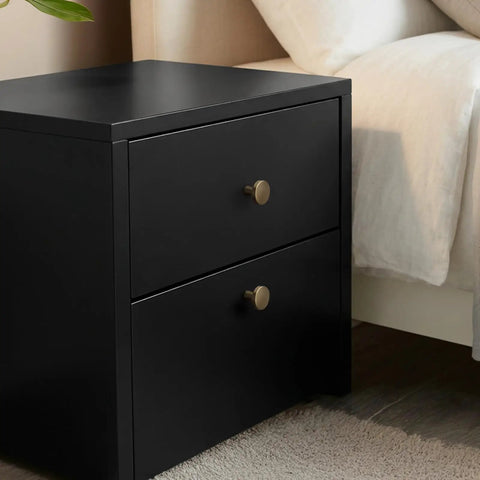 Nightstand with 40 Pack One And One Quarter Inch Mushroom Cabinet Knobs In Champagne Bronze Zinc Alloy Round Drawer Pulls visible