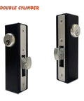 Hook Bolt Mortise Lock For Sliding Gates, Weldable Steel Hook Lock With Double Cylinder Security, One And One Eighth Inch Backset
