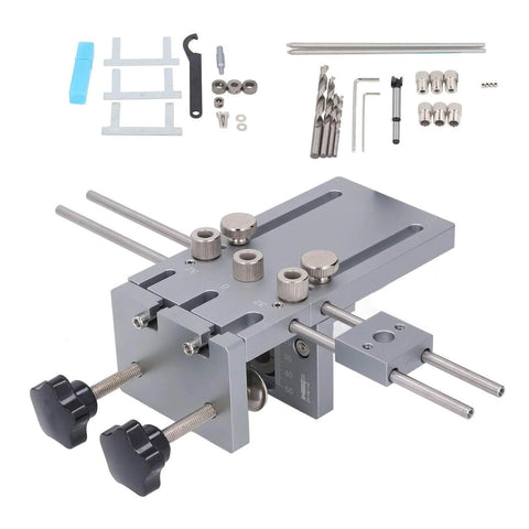 Dowel Jig Kit With Quick Release, Pro Grade Self Centering And Adjustable 6mm 8mm 10mm Drill Sleeve Options, 3 In 1 Biscuit Joiner Set