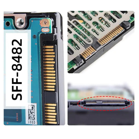 SAS To USB 3.0 Hard Drive Adapter With Built-In Chipset, 29Pin SFF-8482 To 5Gbps USB 3.0, Power Port, No RAID Card Needed, Easy Plug-And-Play Access For SAS Drives, Requires 12V/3A Power Supply, 29-pin connector