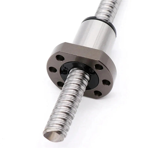 High Speed Ball Screw With End Machining 1620 Pitch Ball Nut For CNC Machines, close-up showing flange nut detail