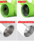 Before and after thread images using Bottom Bracket Tapping Tool Set For Bike Frames, showing aluminum alloy and stainless steel effects.