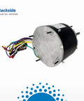 Backside view of Beefy Condenser Blower Motor One Third To One Sixth HP 1075 RPM 208-230V 2A 48Y Frame Replaces ORM5458
