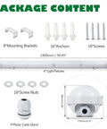 Eight Foot LED Vapor Tight Shop Light 100W 12000LM IP65 Waterproof For Parking Garages And Car Washes 6000K Bright White 4 Pack