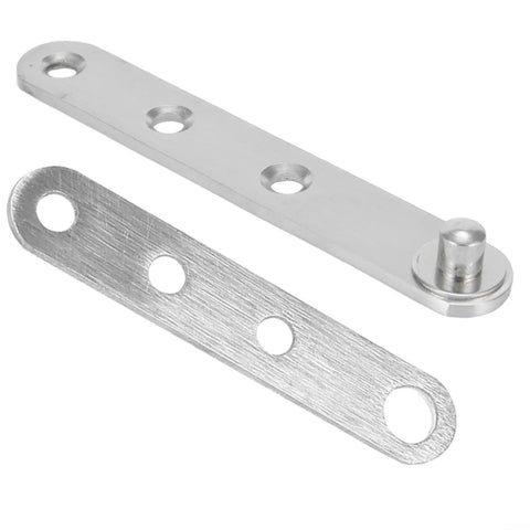 Smooth Stainless Steel Door Hinge With 360 Degree Rotating Shaft, Heavy Duty Thickened Core Design, showing two hinge pieces.