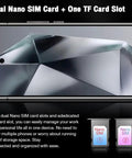 Crisp 6.8 Inch 5G Unlocked Android Cell Phone With S Pen 8GB Ram 512GB Storage Smartphone showing dual Nano SIM and TF card slots.